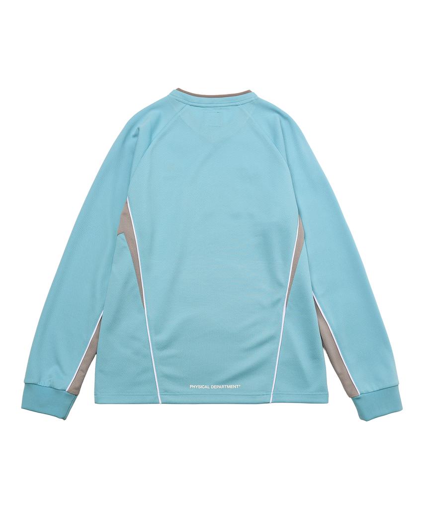 PHYPS MOTORCYCLE Motorcycle Artwork Color Block Long Sleeve Light Blue
