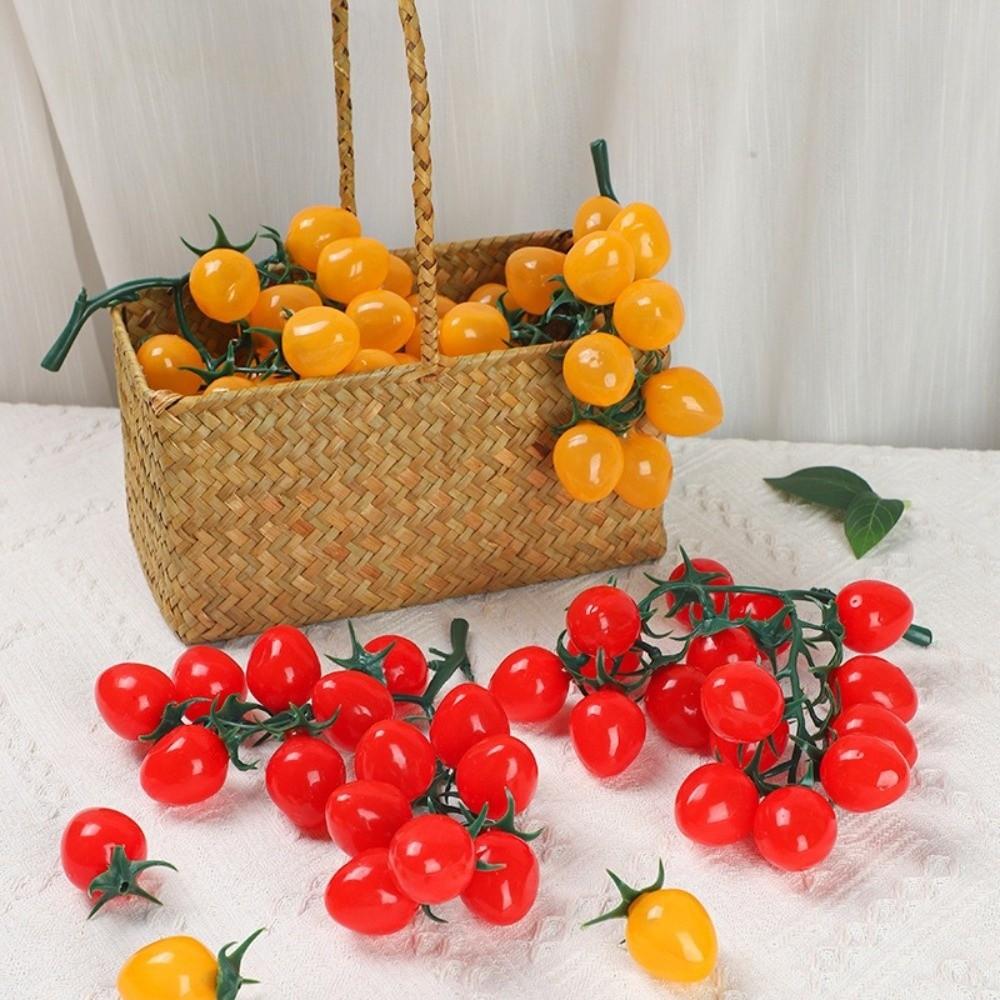 Soft Plastic Fake Small Tomato Realistic Lifelike Tomato Model Handicrafts Tomatoes Ornament Photography Prop