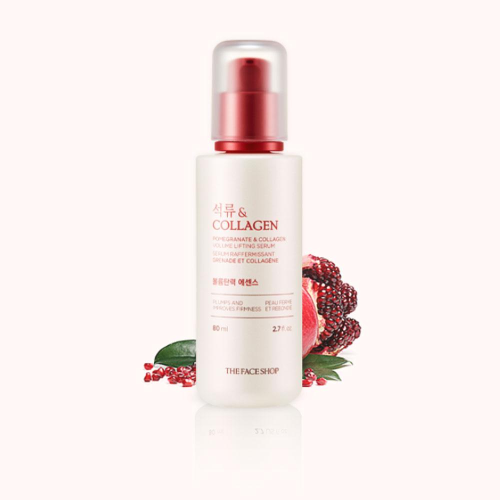The Face Shop Sérum de elevação de volume de romã e colágeno 80ml