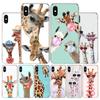 Cute Cartoon Giraffe Animal Cover Phone Case For Apple iPhone 11 12 13 14 Pro 7 XR X XS Max 6 6S 8 Plus + Mini 5 SE Print Soft