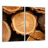 Glass Protective Plate for the Stove 2x30x52 Wood