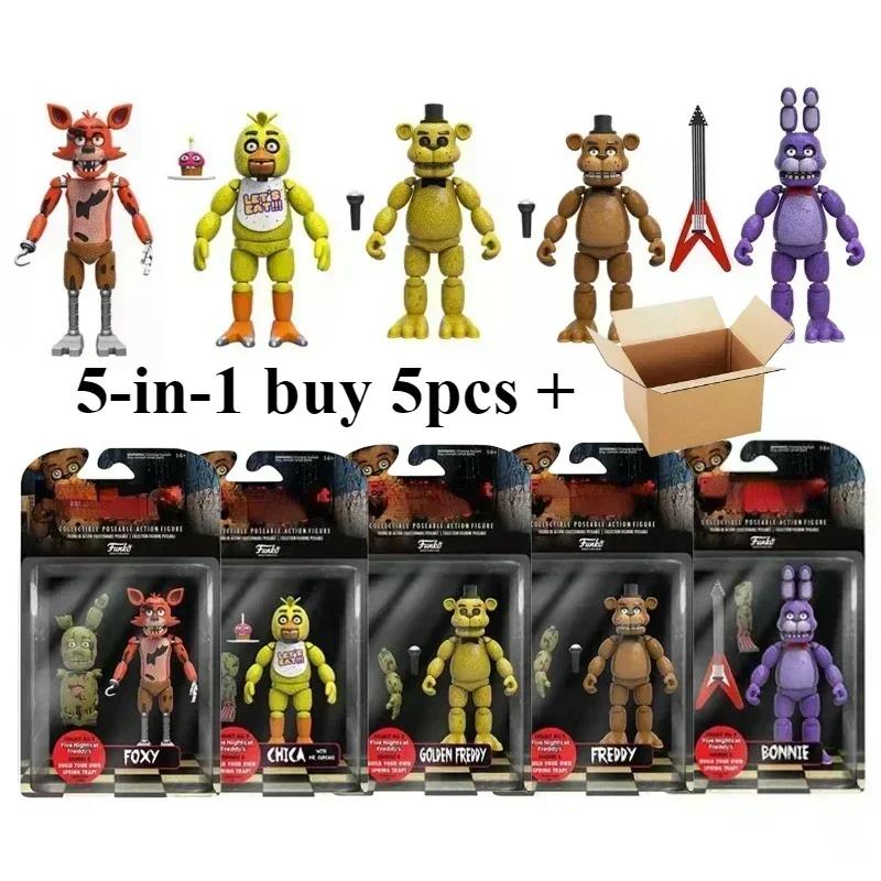 חדש 1 יח'/סט דמויות Five Nights at Freddy's חמודות בקופסה דגם דמויות פעולה מ-PVC צעצועים לילדים מתנה
