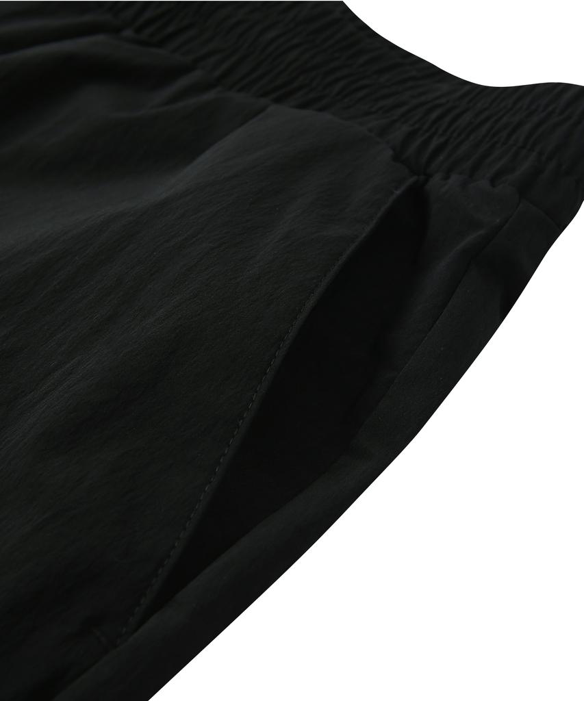 DOLPHIN WAVE APPAREL [Set] Dolphin Stretch Woven Short Sleeve T-Shirt & Shorts Black