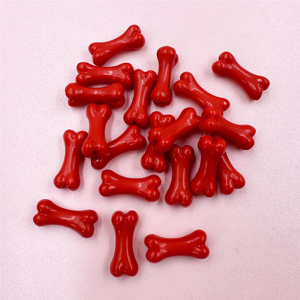 20Pcs 8.6*20mm New Hot Candy Color  Bones Acrylic Beads For Jewelry Making Handmade Materials