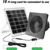 Ventilator de evacuare 4/6/8 inch Panou solar Ventilator cu aspirație de aer Viteză mare Ventilator de ventilație pentru circulația aerului în seră sau cușcă pentru animale de companie