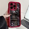 Retro Bookshelf Phone Case for Apple iPhone 14/15 Pro, 16 Pro, and 17 Pro Max