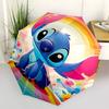 Stitch, Rainbow Themed Automatic Opening and Closing Umbrella, Brightly Colored 8-rib Portable Umbrella, Suitable for Men and Women, A Perfect Gift Fo