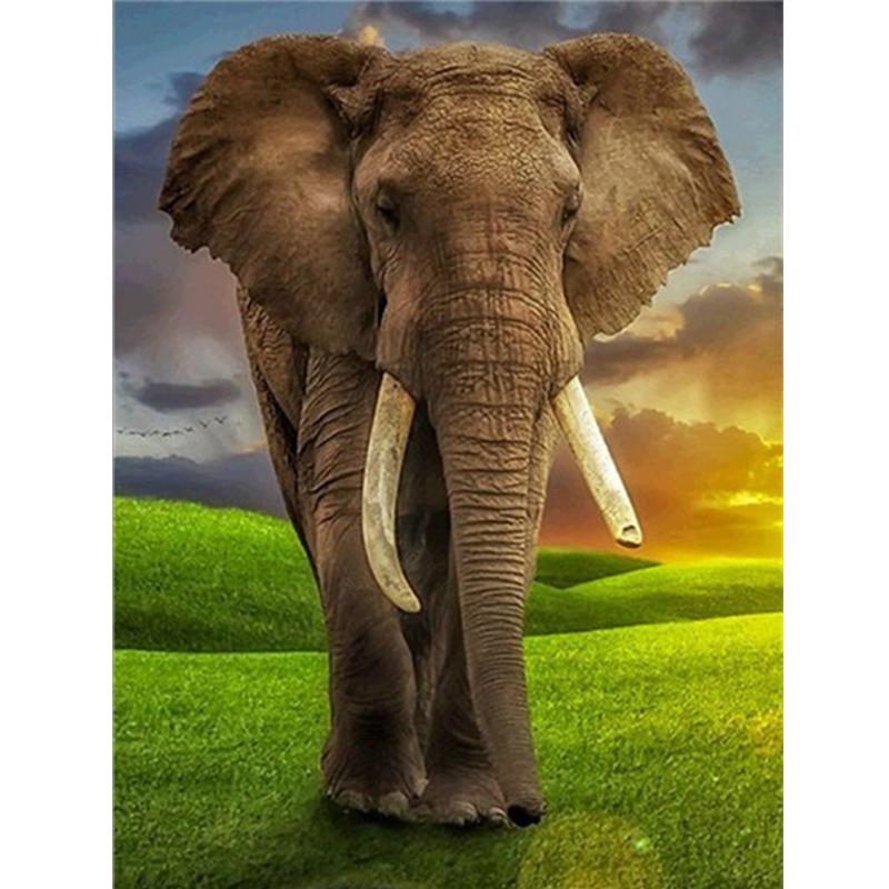 3D Diy Diamond Painting Full Drill Rhinestone Mosaic Handmade Needlework Elephant Diamond Embroidery