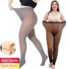 Doiaekv Women Winter Thermal Leggings Women Warm Fleece Tights Sexy High Waist Skin Effect Pantyhose Elastic Thermo Stockings