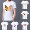 Men's T-shirt Classic Butterfly Print Pattern Series Fashion Casual Simple Round Neck Commuter Wear Comfortable White Men's Top