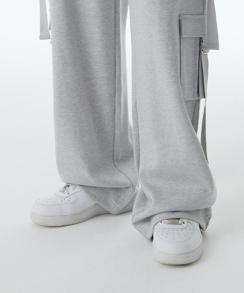 MUSINSA STANDARD WOMAN Women'S Double Knit Sweat Multi Cargo Pants [Medium Grey]
