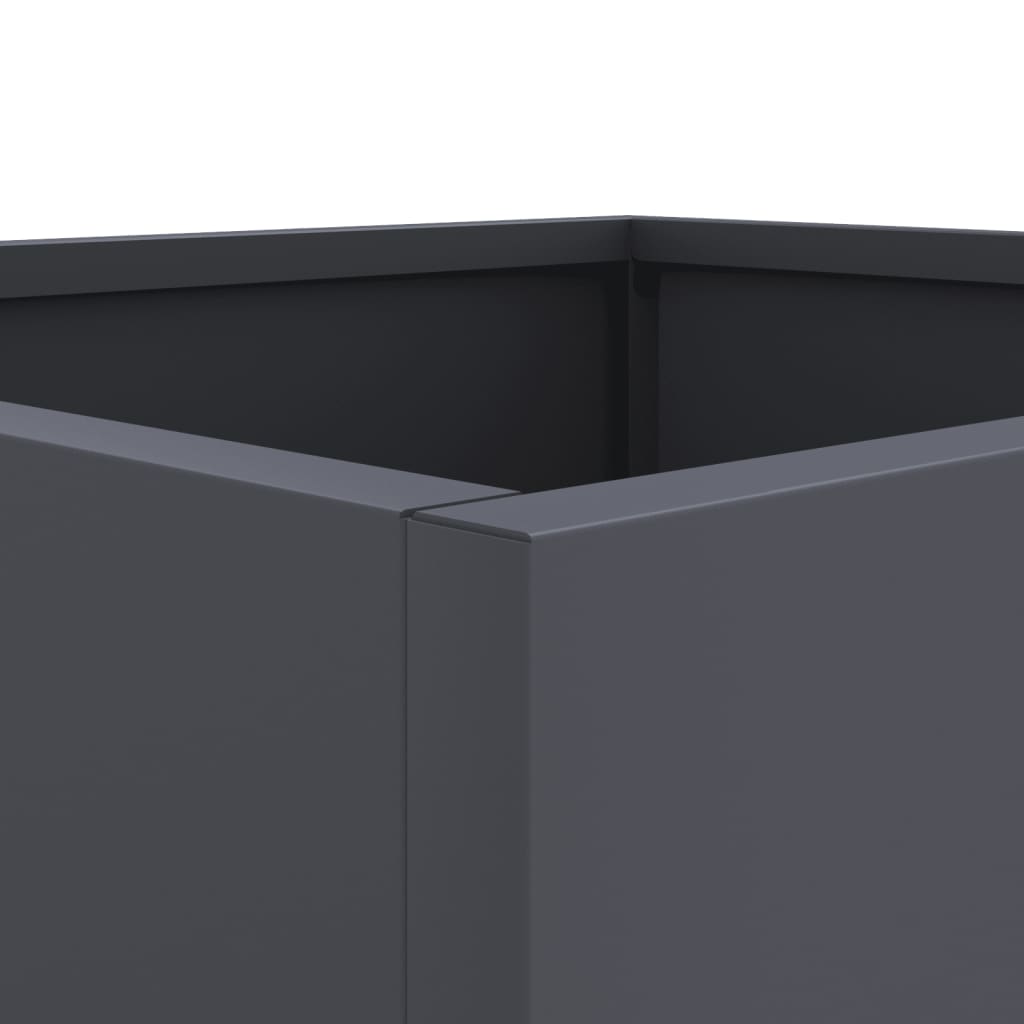 Planters 2 Pcs Anthracite 42 X 40 X 39 Cm Steel