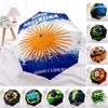 1pc Football Team Umbrella Portable Folding Umbrella Iron Frame Hole Bone Structure Outdoor Home Umbrella
