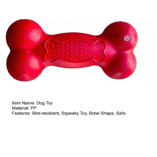 Squeaky Bone Dog Toy Bite-Resistant Interactive Chew Toy Textured Teeth Cleaning Toy for Large Medium Small Dogs Puppy
