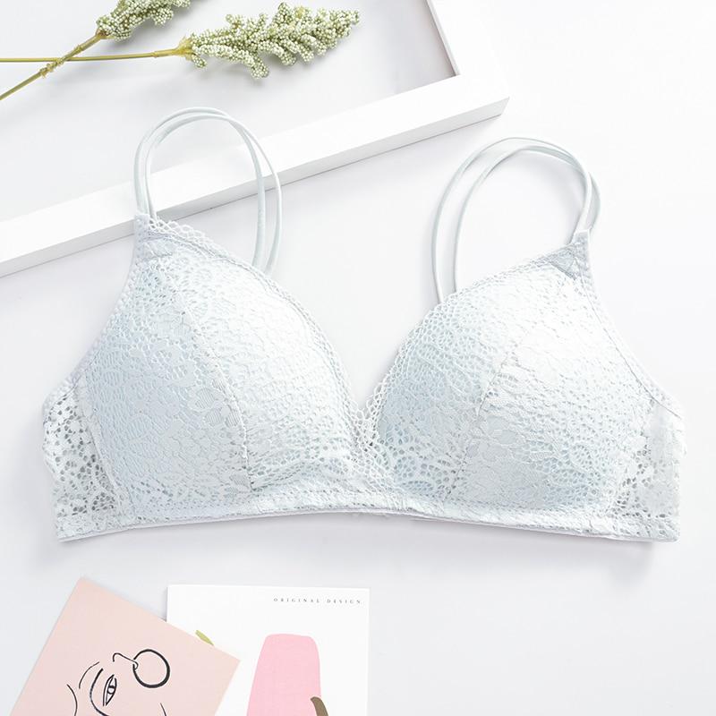 Dámské bezešvé sexy krajkové podprsenky bezdrátové push up měkké spodní prádlo bralette