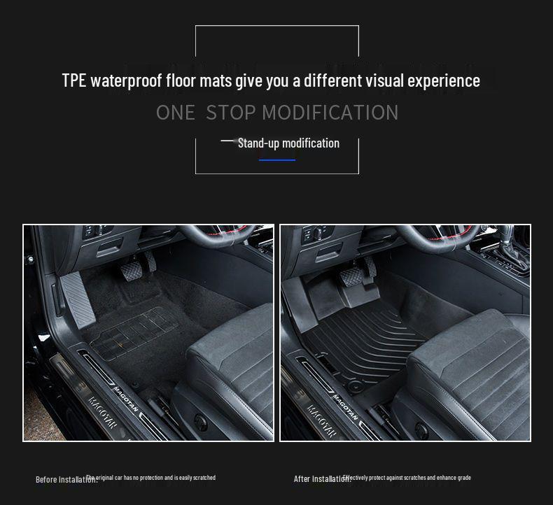 TPE Fußmatten für Volkswagen Lavida, Passat, Magotan, Tiguan L, Sagitar, Golf, Bora, Jetta & T-Cross
