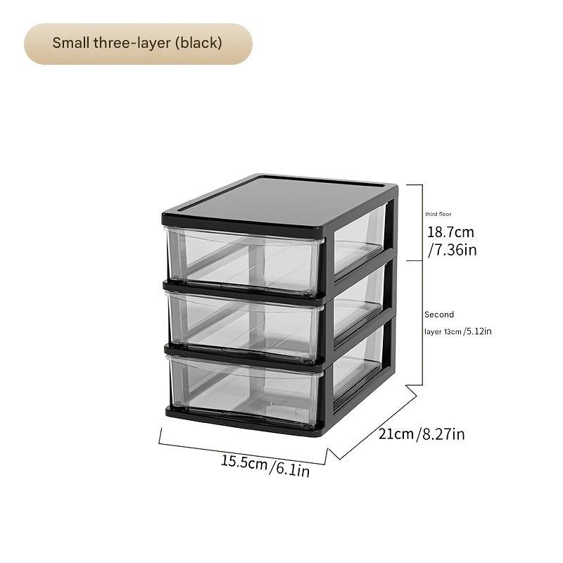 Transparent Plastic Cosmetic Storage Box Drawer Type Makeup Organizer Japanese Style Desktop Beauty Storage for Vanity Desk
