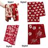 Heart Wedding Red Towel Red Color Absorbent Material Bath Face Towel Cotton Fabric 34*74 Cm Valentine's Day Gift