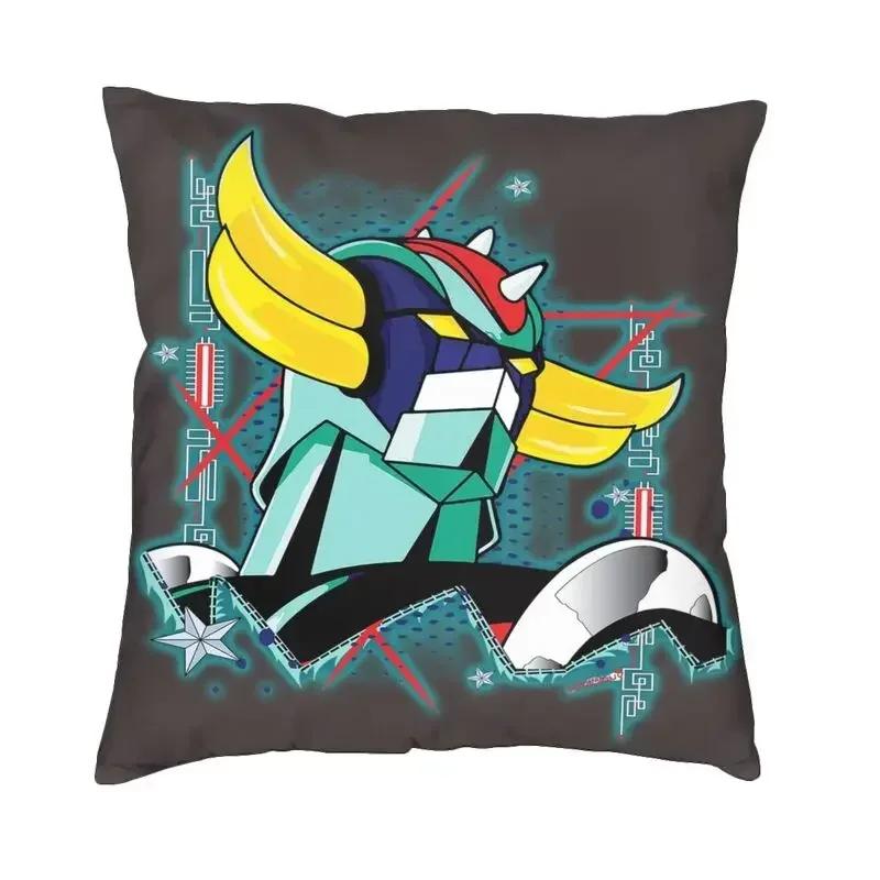 Goldorak Grendizer Pillow Case for Sofa Anime UFO Robot Goldrake Luury Cushion Cover Square D Printing Custom PillowcaseWhite,(11)