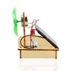 Solar and Wind Energy Powered Fan Model DIY Kit Science Toys for Children Hand-assembled Education Model Kit Wooden Toys Gift