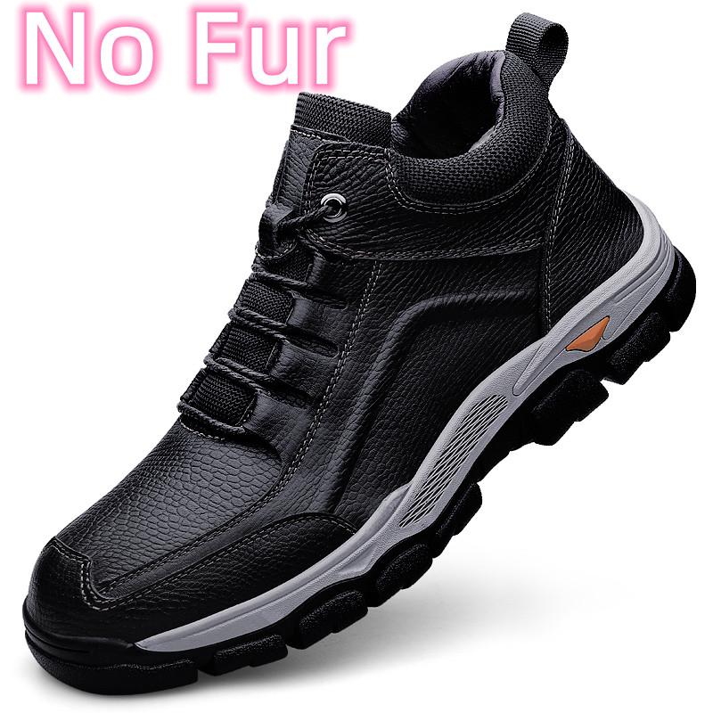 Fashion New Brand Men Casual Shoes Stylish Men Winter Plush Snow Boots Classic Male Hiking Shoes All-match Male Comfortable Basic Boots