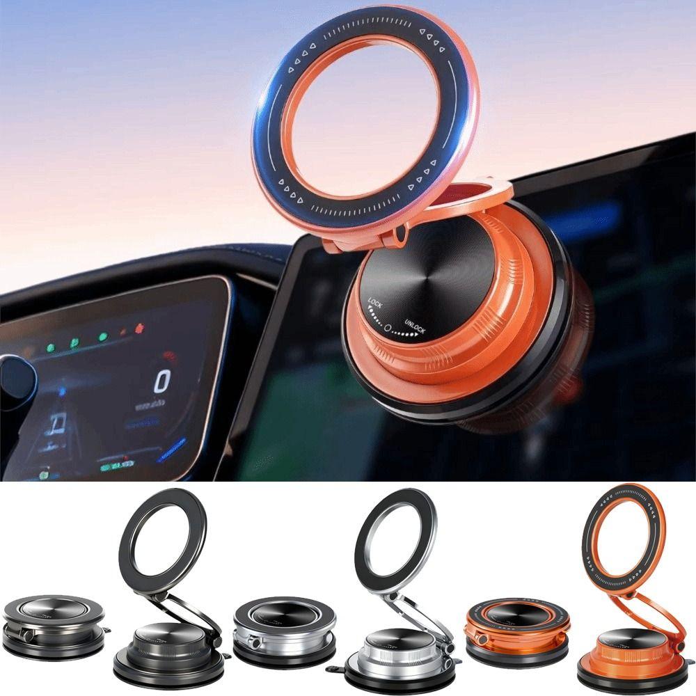 Foldable Magnetic Car Phone Holder Suction Cup Auto Phone Bracket Navigation Stand Kids Road Trip