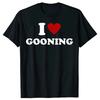 Drôle J'aime Gooning Design Graphique T-shirts en Coton Femmes Hommes Humour Streetwear T-shirt Manches Courtes Unisexe Vêtements Amples