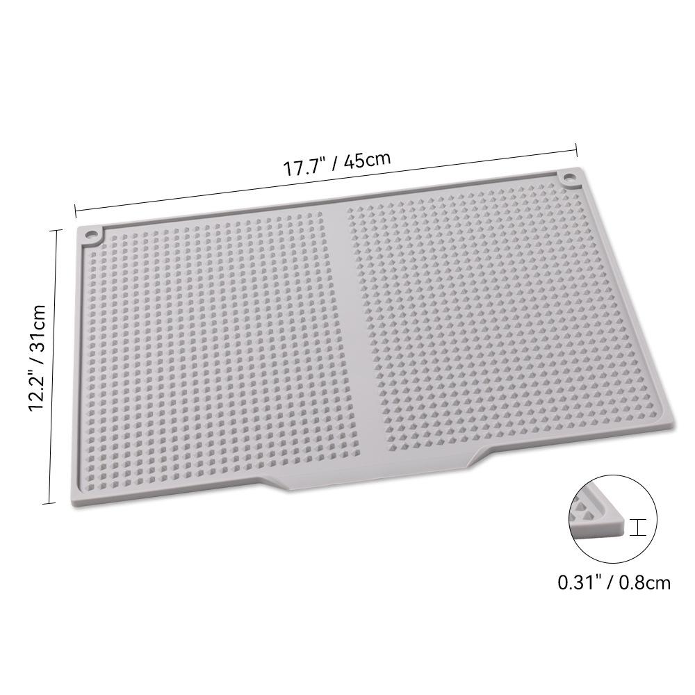 Large Non-Slip Silicone Heat-Resistant Drain Pad for Kitchen Countertop Protection