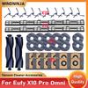 Replacement Parts Kit for Eufy X10 Pro Omni Robot Vacuum Accessories Main Roller Brush Filters Dust Bags Mop Pads Side Brushes