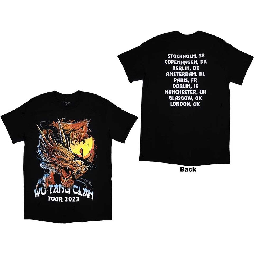 Wu-Tang Clan T-Shirt: Tour '23 Dragon Back Print (Back Print & Ex-Tour) OFFICIAL