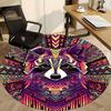 1pc Raccoon Mandala Office Round Area Rug,  Mat Suitable ForOffice, Under Office Chairs Bedroom Living Room Home Decor, Room Deco