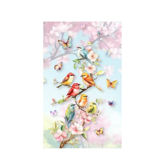 Cherry Blossom Flower Window Clings Floral Branch Butterfly Birds Window Decal Static Glass Doors Mirror Sticker for
