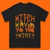 Witch Way To The Wine Funny Halloween Wine Drinking Lover Mens Tee Top