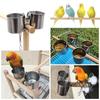Stainless Steel Bird Feeder with Clip - Parrot Food Water Bowl Cage Accessories for Cockatiel Budgie Pet Birds
