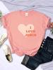 I Love Jesus Give You My Heart Printing Womens T Shirt Hip Hop Casual Street Short Sleeve Creativity Fashion Female Tee Clothing