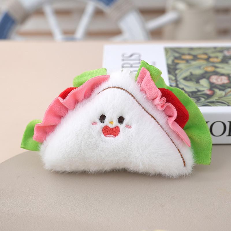 Charming Pizza Plush Toy Keychain With Soft Velvet For Kids Gift Idea