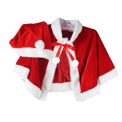 Ymgot Christmas Cloak, Santa Cosplay, Kids and Adults, Santa Claus Poncho Cape, Santa Outfit, Christmas Eve Costume (Children)