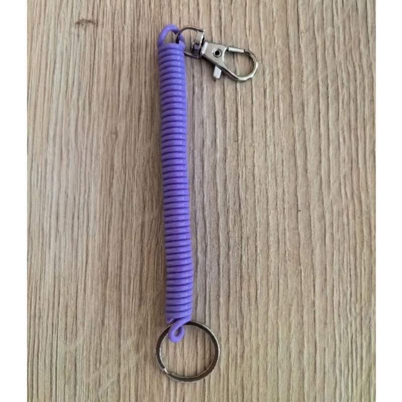 Flexible Secure Key Holder Stylish Coil Keychain Colorful Key Holder Suitable for Ensuring Key Safety During Travel