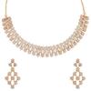 Jewels American Diamond White Necklace Pendant Set with Earrings for Women