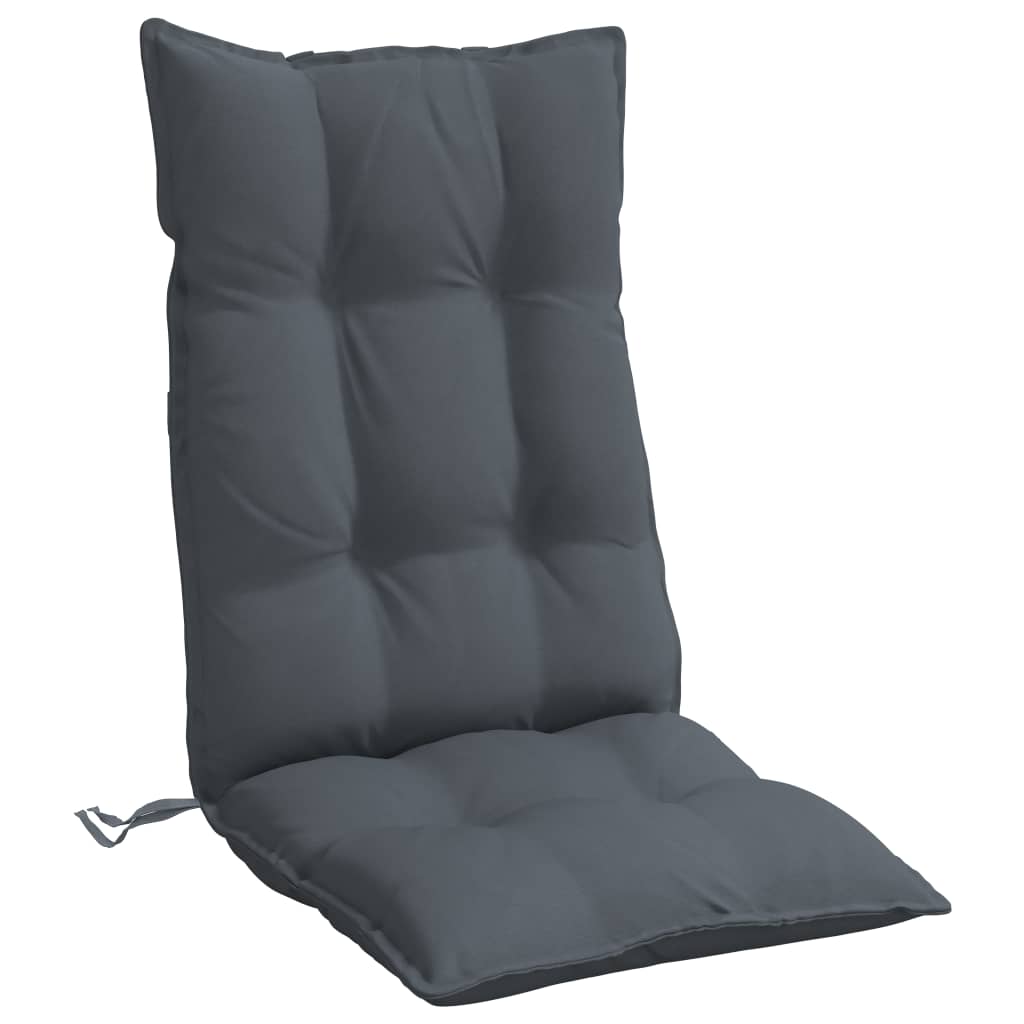 Vidaxl High-Back Chair Cushions, 4 Pcs, Anthracite