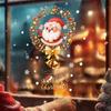 Cling Christmas Window Decals Santa Snowflake Glass Stickers for Storefront Home Office Holiday Decoration Removable Decor