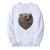 Pullover Harajuku Rundhals Sweatshirt Bullet Tooth Bear Print Mode Lose Weiß Große Größe Xs-5Xl Top