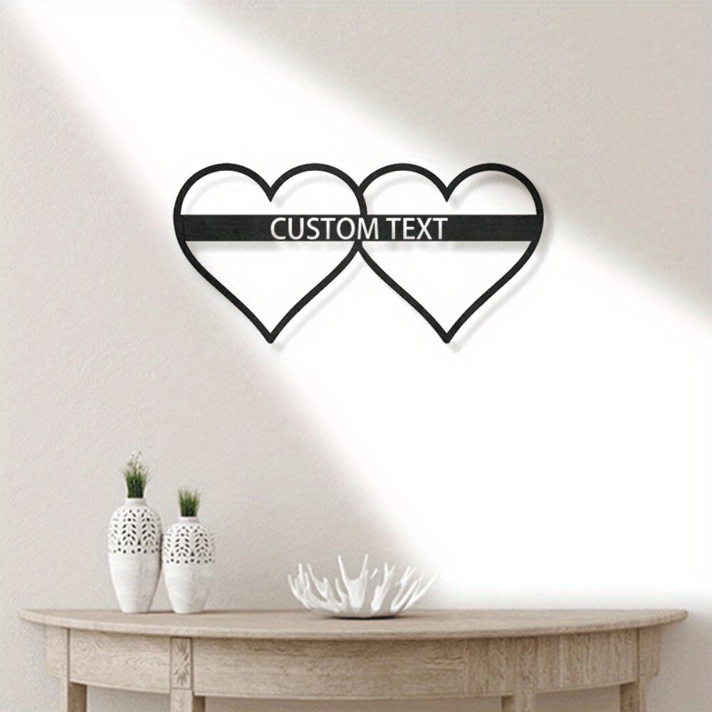 Custom Infinity Heart Metal Sign Personalized Couple Name Wall Decor Engagement Gift Valentine