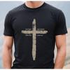 Ανδρικό T-Shirt με Χριστιανικό Σταυρό Ο Δρόμος η Αλήθεια η Ζωή vintage Πλυμένο Τεντωμένο ρούχα σχεδιαστή homme Αναπνέον Ευέλικτο streetwear