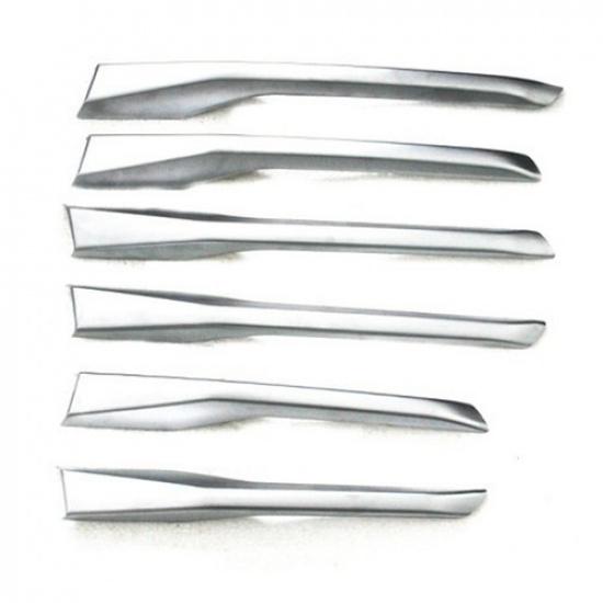 6pcs Chrome Front Fog Light Stripe Trim Fit For Cadillac XT5 2017-