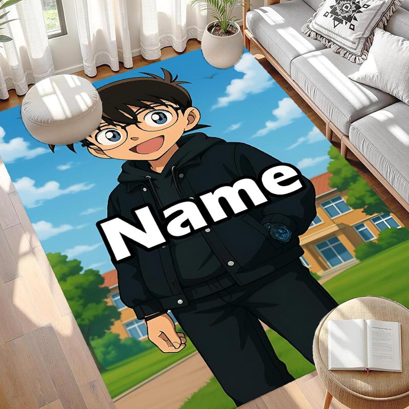 Covor personalizat cu nume și imprimeu anime, Covor versatil pentru decorarea casei, pentru cameră de joacă, apartament, balcon, hol de intrare, hol Cadou