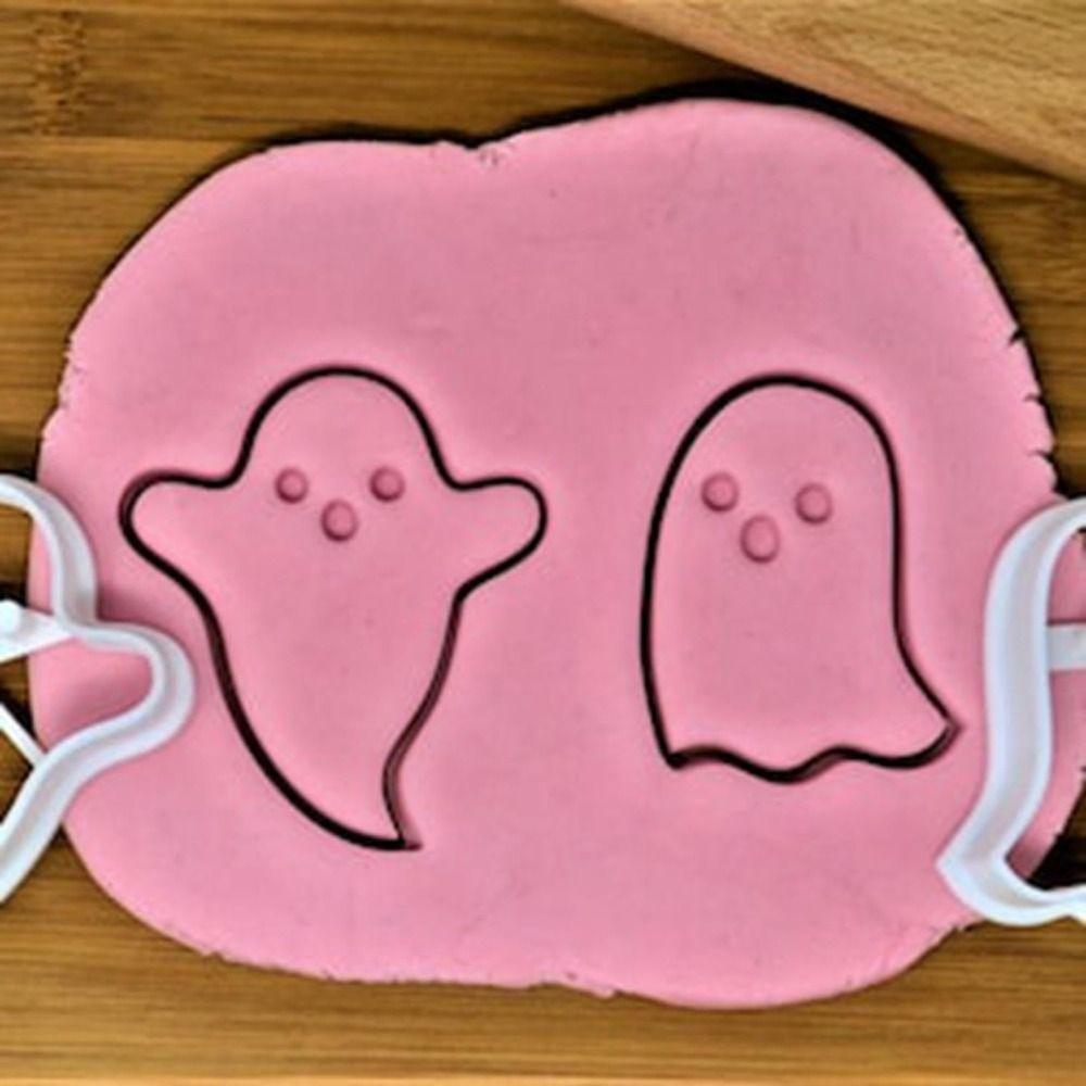 Ghosts Shapes Halloween Cookie Cutters Set Kitchen Accessories Reusable Cookie Baking Mold DIY Plastics 2 Ghost Cookie Cutters