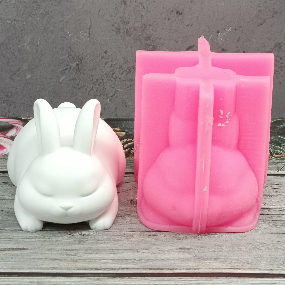 Easter Candle Mold High-Quality Silicone Rabbit Candle Mold Plaster Rabbit Ornament Food-Grade Aromatherapy Candle Mold