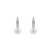 Boucle d Oreille Luxenter en alliage métallique et finition Rhodium perle blanche - Sewi