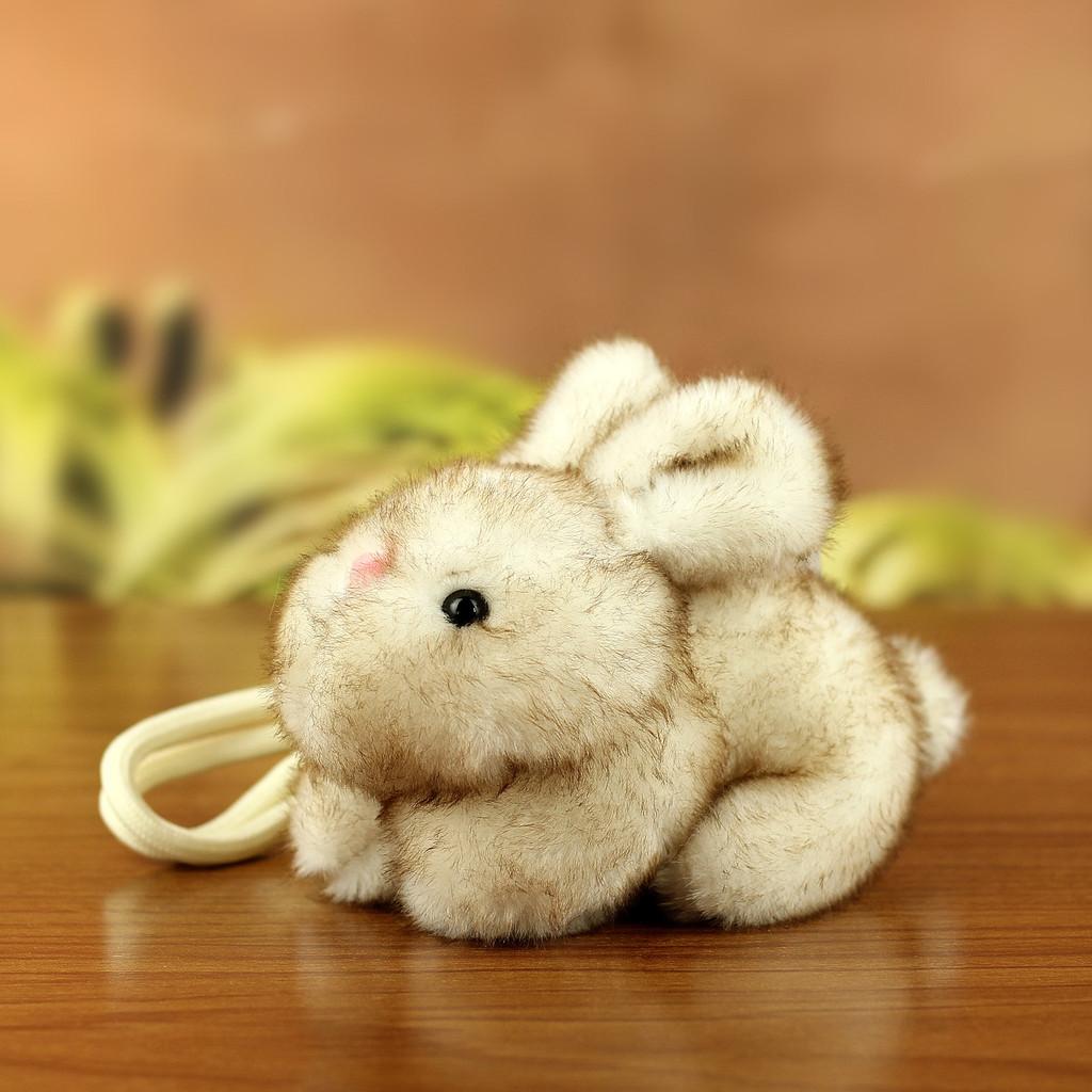 Plush Bunny Keychain Plush Toy With Pp Cotton Filling For Gift And Collection